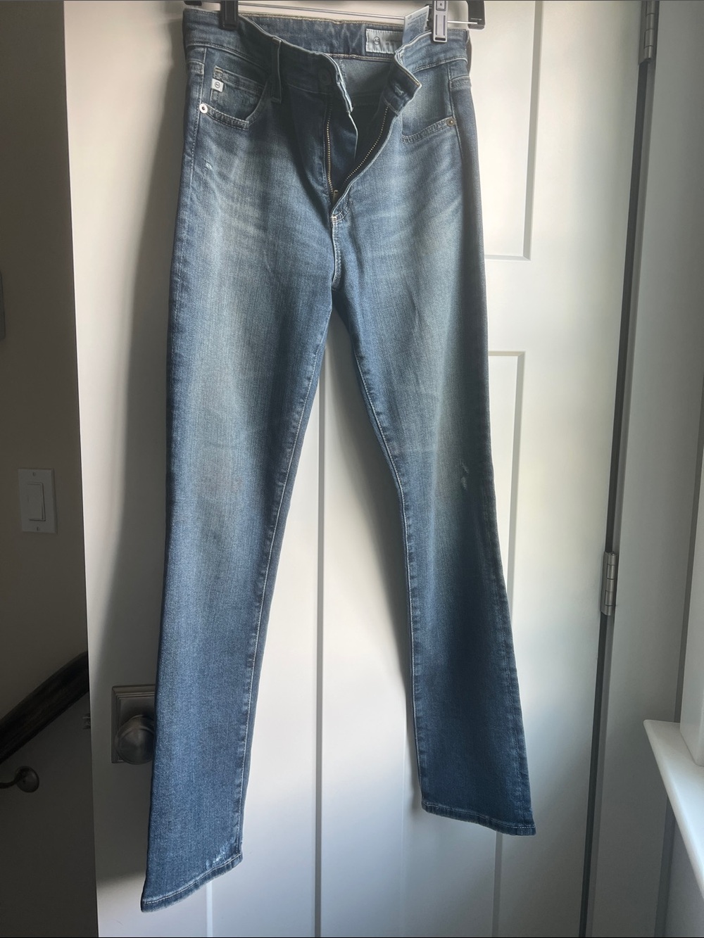 Ag Adriano Goldschmied Straight Leg Light Blue Jeans